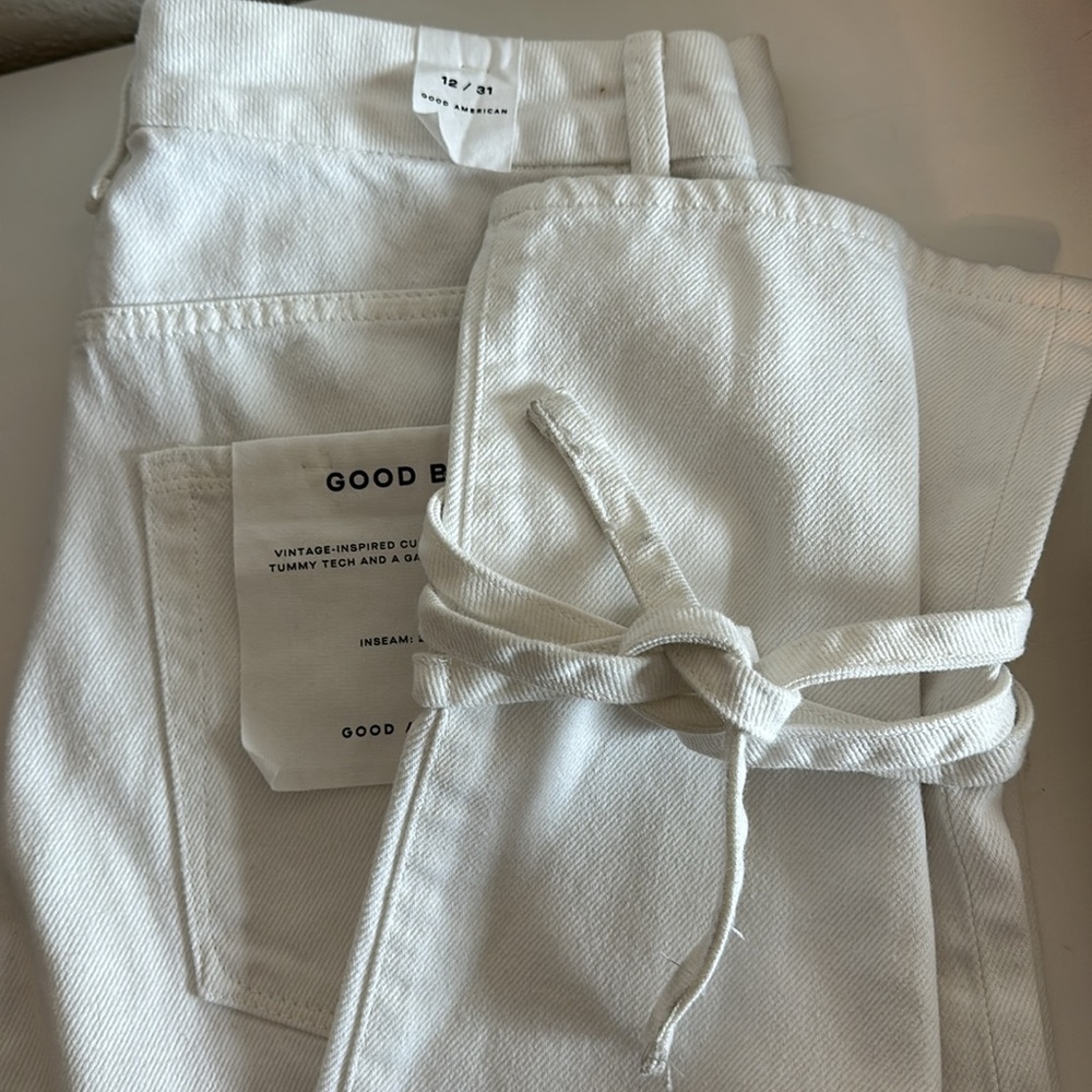 NWT Good American Good Boy Ankle Wrap Jeans - Picture 10 of 12